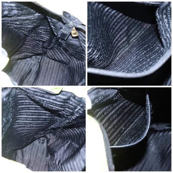 PRADA Tote Bag Nylon Yellow Gold Auth EC197 - Picture 15 of 16